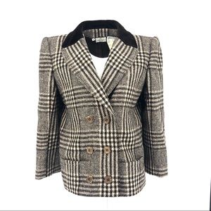 Valentino boutique check plaid jacket blazer